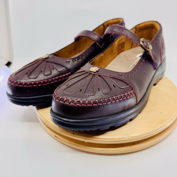 Dr Comfort Paradise Mary Jane Women's 12 Burgundy Leather Orthopedic Shoes - Picture 2 of 9